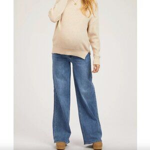 Pinkblush Blue Wide Leg Maternity Jeans SZ 30